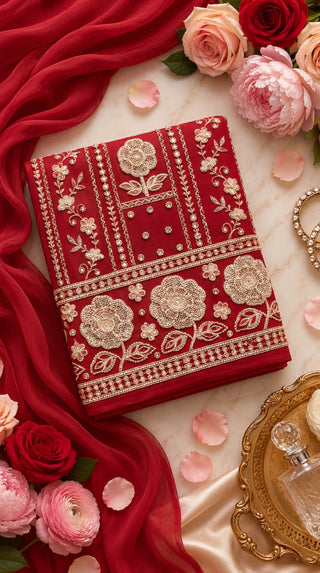 Designer Embroidered Suit Material