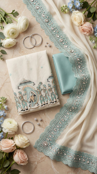Unstitched Cotton Dress Material for Women | Pure Cotton Salwar Suit Material with Dupatta