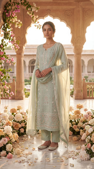 Unstitched Embroidered Suit Material for Women | Heavy Designer Unstitched Dress Material